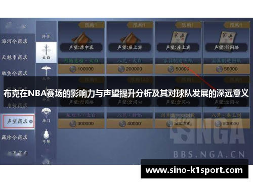 布克在NBA赛场的影响力与声望提升分析及其对球队发展的深远意义 布克在NBA赛场的影响力与声望提升分析及其对球队发展的深远意义